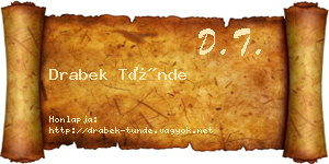 Drabek Tünde névjegykártya
